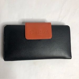 Cleo &‎ Patek Paris Snap Black And Brown Leather Credit Card Wallet